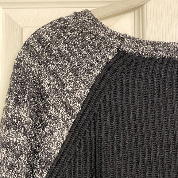 LOFT Black/Grey Crewneck Sweater - Picture 10 of 11